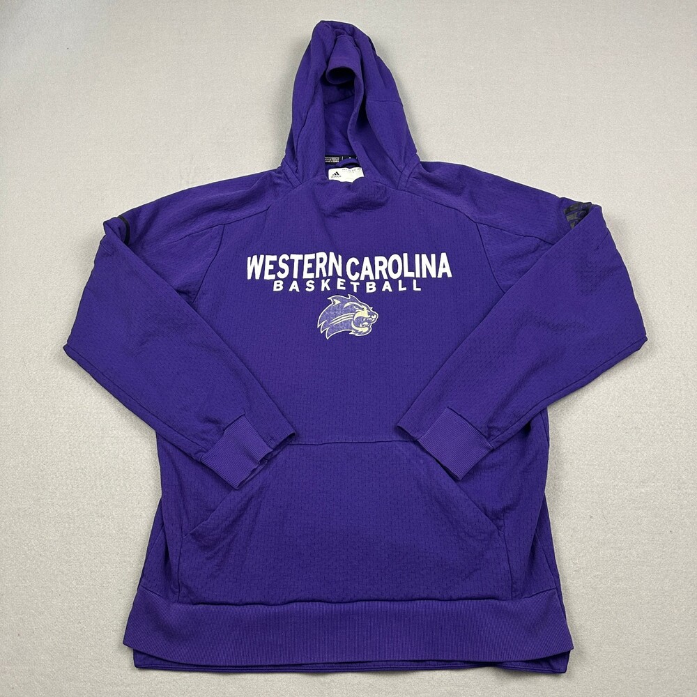 Western Carolina Catamounts Hoodie Men Medium Purple Adidas Sweatshirt NCAA M